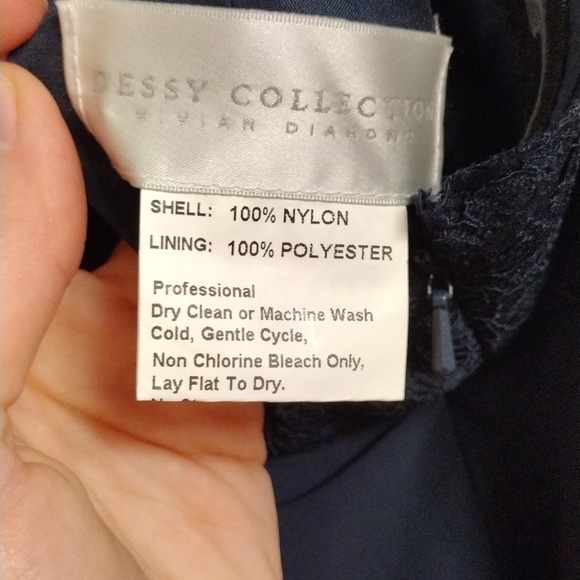 Dessy Collection Midnight Blue Formal Dress - Picture 7 of 9